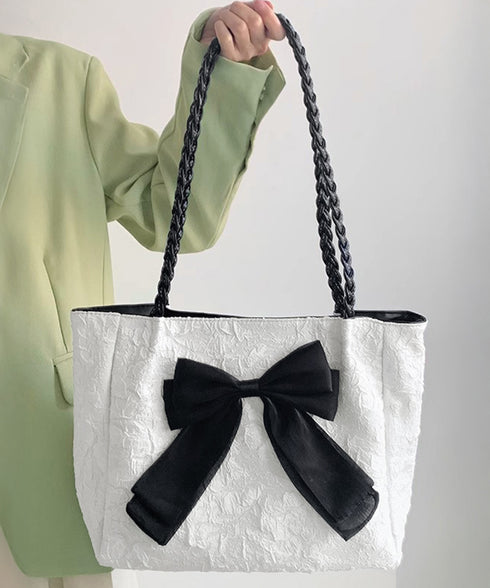ビッグリボントートバッグ 肩掛け 軽量鞄 レディース 軽いリボンバッグ 大人可愛いママバッグ A4収納可 大容量 通勤通学バッグカジュアルきれいめ鞄 手提げバッグ 84HBJP-009