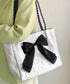 ビッグリボントートバッグ 肩掛け 軽量鞄 レディース 軽いリボンバッグ 大人可愛いママバッグ A4収納可 大容量 通勤通学バッグカジュアルきれいめ鞄 手提げバッグ 84HBJP-009