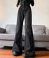 レトロ フレアデニムパンツ ローエッジ ジーパン レディース ハイウエスト ヴィンテージ 美脚脚長 ボトムス カジュアル ブーツカットデニム 着やせロングパンツ 84JIAYE-001