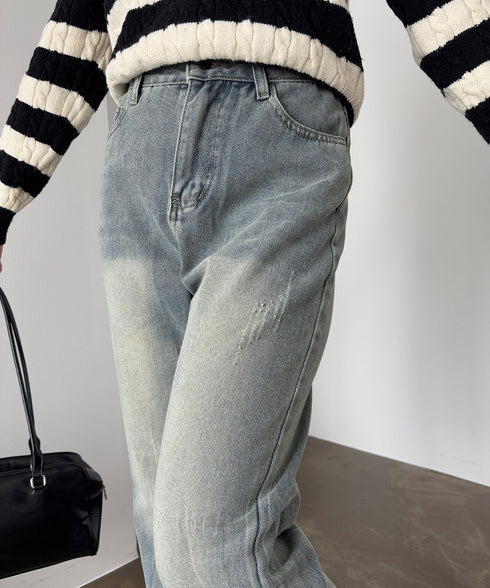 レトロ フレアデニムパンツ ローエッジ ジーパン レディース ハイウエスト ヴィンテージ 美脚脚長 ボトムス カジュアル ブーツカットデニム 着やせロングパンツ 84JIAYE-001