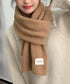 暖かいリブニットマフラー カシミアタッチ 韓国風マフラーレディース チクチクしないニットストール 無地厚手 シンプルネックウォーマー おしゃれ 防風防寒首巻き保温 84JINDI-001