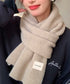 暖かいリブニットマフラー カシミアタッチ 韓国風マフラーレディース チクチクしないニットストール 無地厚手 シンプルネックウォーマー おしゃれ 防風防寒首巻き保温 84JINDI-001