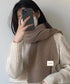 暖かいリブニットマフラー カシミアタッチ 韓国風マフラーレディース チクチクしないニットストール 無地厚手 シンプルネックウォーマー おしゃれ 防風防寒首巻き保温 84JINDI-001