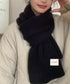 暖かいリブニットマフラー カシミアタッチ 韓国風マフラーレディース チクチクしないニットストール 無地厚手 シンプルネックウォーマー おしゃれ 防風防寒首巻き保温 84JINDI-001