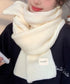 暖かいリブニットマフラー カシミアタッチ 韓国風マフラーレディース チクチクしないニットストール 無地厚手 シンプルネックウォーマー おしゃれ 防風防寒首巻き保温 84JINDI-001