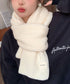 暖かいリブニットマフラー カシミアタッチ 韓国風マフラーレディース チクチクしないニットストール 無地厚手 シンプルネックウォーマー おしゃれ 防風防寒首巻き保温 84JINDI-001