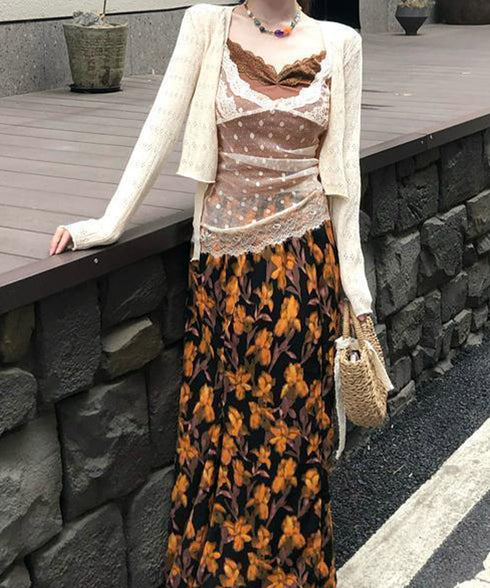 ドット柄レースカップ付きキャミソール春夏 レディース カップ付きインナー 透け感チュール畳み着 キャミトップス大人可愛い きれいめ レトロブラキャミ レイヤード風 84LANCAI-001