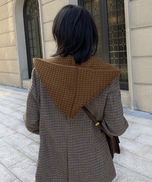 フード付きニットマフラー韓国風バラクラバ 大人可愛いニット帽 おしゃれ 顔周り防風防寒対策 ネックウォーマーレディース オルチャン帽子ニットショールあったかグッズ 84LIOU-001