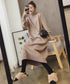 ハイネックニットワンピースゆったり秋冬服 レディース タートルネックロングワンピース こなれ感 着回し厚手インナーワンピース エレガントセーターワンピ 無地暖かい 84MEIRJ-023