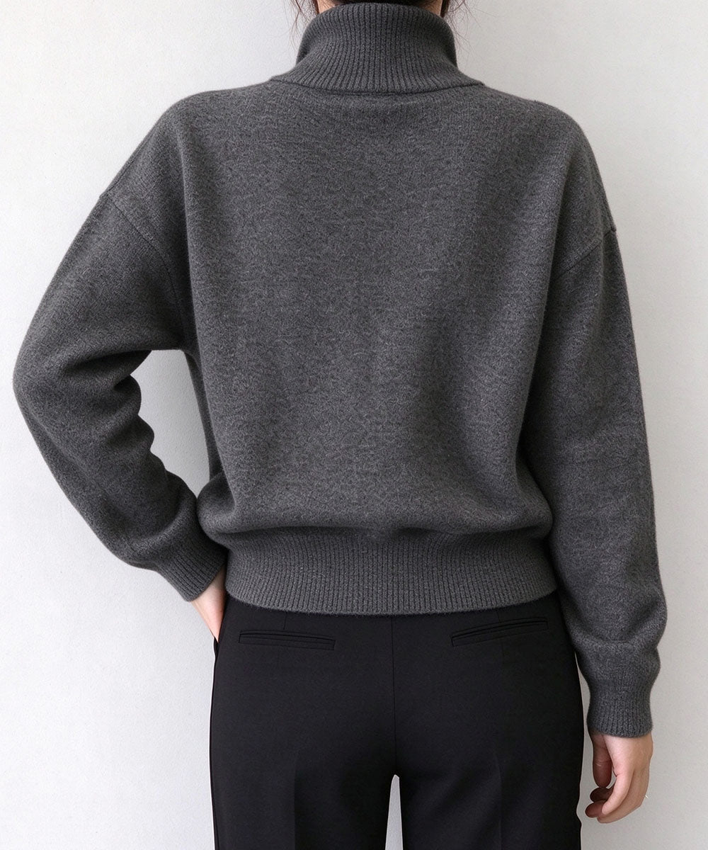 ナポレオン風ニットジャケットダブルジップ