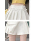 フリルスカパンプリーツキュロットスカート レディース ハイウエストミニ丈スカート着やせ インナーパンツ付きJKスカート制服風 チラ見せ防止Aラインスカパン美尻美脚 84QITU-001