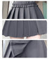 フリルスカパンプリーツキュロットスカート レディース ハイウエストミニ丈スカート着やせ インナーパンツ付きJKスカート制服風 チラ見せ防止Aラインスカパン美尻美脚 84QITU-001