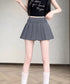 フリルスカパンプリーツキュロットスカート レディース ハイウエストミニ丈スカート着やせ インナーパンツ付きJKスカート制服風 チラ見せ防止Aラインスカパン美尻美脚 84QITU-001