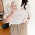 トップス ボーダー柄 tシャツ 半袖 夏 半袖tシャツ カットソー レディース ゆるTシャツ ゆったり クルーネック 夏t 定番tシャツ プルオーバー カジュアル 84TIANHEYT-028