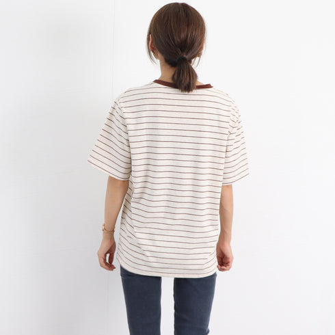 トップス ボーダー柄 tシャツ 半袖 夏 半袖tシャツ カットソー レディース ゆるTシャツ ゆったり クルーネック 夏t 定番tシャツ プルオーバー カジュアル 84TIANHEYT-028
