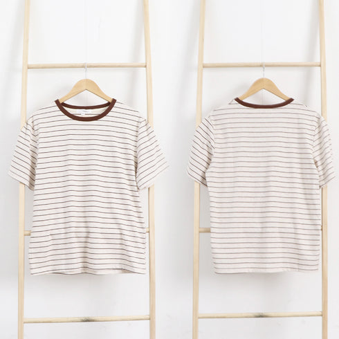 トップス ボーダー柄 tシャツ 半袖 夏 半袖tシャツ カットソー レディース ゆるTシャツ ゆったり クルーネック 夏t 定番tシャツ プルオーバー カジュアル 84TIANHEYT-028