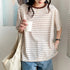 トップス ボーダー柄 tシャツ 半袖 夏 半袖tシャツ カットソー レディース ゆるTシャツ ゆったり クルーネック 夏t 定番tシャツ プルオーバー カジュアル 84TIANHEYT-028