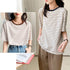トップス ボーダー柄 tシャツ 半袖 夏 半袖tシャツ カットソー レディース ゆるTシャツ ゆったり クルーネック 夏t 定番tシャツ プルオーバー カジュアル 84TIANHEYT-028