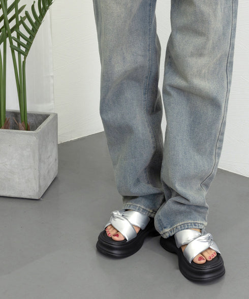 厚底サンダル クロスベルトサンダル韓国風 レディース シルバーサンダル サマーサンダル 履きやすい コンフォートサンダル 歩きやすい靴 韓国風 ミュールサンダル夏 84TONGT-005