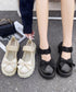 リボン厚底ローファーパンプスラウンドトゥ お嬢様パンプス 可愛い ドレスシューズ 歩きやすい レザー調 厚底シューズ 美脚脚長 痛くない コスプレ お洒落メイド靴 84TONGT-007