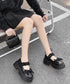 リボン厚底ローファーパンプスラウンドトゥ お嬢様パンプス 可愛い ドレスシューズ 歩きやすい レザー調 厚底シューズ 美脚脚長 痛くない コスプレ お洒落メイド靴 84TONGT-007