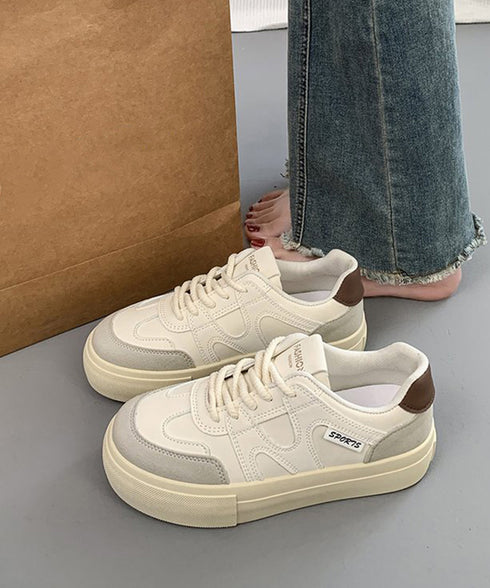 厚底スニーカー レースアップローカット靴 レディース カジュアル フラットシューズ 韓国風 通勤通学シューズ おしゃれ 配色スニーカー 歩きやすい 美脚脚長 くつ 84TONGT-008