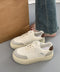 厚底スニーカー レースアップローカット靴 レディース カジュアル フラットシューズ 韓国風 通勤通学シューズ おしゃれ 配色スニーカー 歩きやすい 美脚脚長 くつ 84TONGT-008