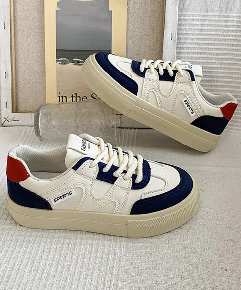 厚底スニーカー レースアップローカット靴 レディース カジュアル フラットシューズ 韓国風 通勤通学シューズ おしゃれ 配色スニーカー 歩きやすい 美脚脚長 くつ 84TONGT-008