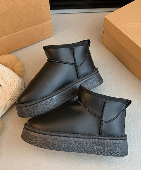 ムートンブーツ 厚底 裏起毛ブーツ 冬靴 レディース あったか ショートブーツ 疲れない カジュアルブーティ 歩きやすい ボアブーツ 無地 フラットヒールシューズ 84TONGT-009
