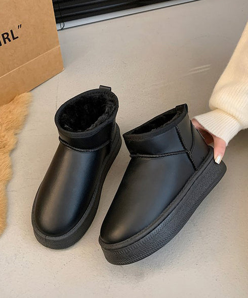 ムートンブーツ 厚底 裏起毛ブーツ 冬靴 レディース あったか ショートブーツ 疲れない カジュアルブーティ 歩きやすい ボアブーツ 無地 フラットヒールシューズ 84TONGT-009