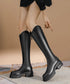 ロングブーツ 厚底ブーツレディース韓国風 膝下丈ブーツ バックジップジョッキーブーツ 履きやすい おしゃれ美脚脚長ブーツ カジュアル靴 チャンキーヒール 疲れない 84TONGT-013