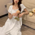 パジャマ レディース ワンピース 春夏秋 可愛い リラックス ルームウェア 半袖ワンピース 部屋着 可愛いフリル袖 ゆったり ナイトウェア 涼しい 選べる2タイプ 84WANJIA-003