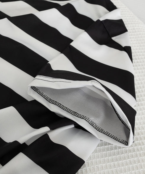 ビッグTシャツ ボーダー柄 ゆったり夏t レディース 大きいサイズ トップス 半袖プルオーバー ビッグシルエット ワイド 大人カットソー 体型カバーロングTシャツ 84WANJIA-006