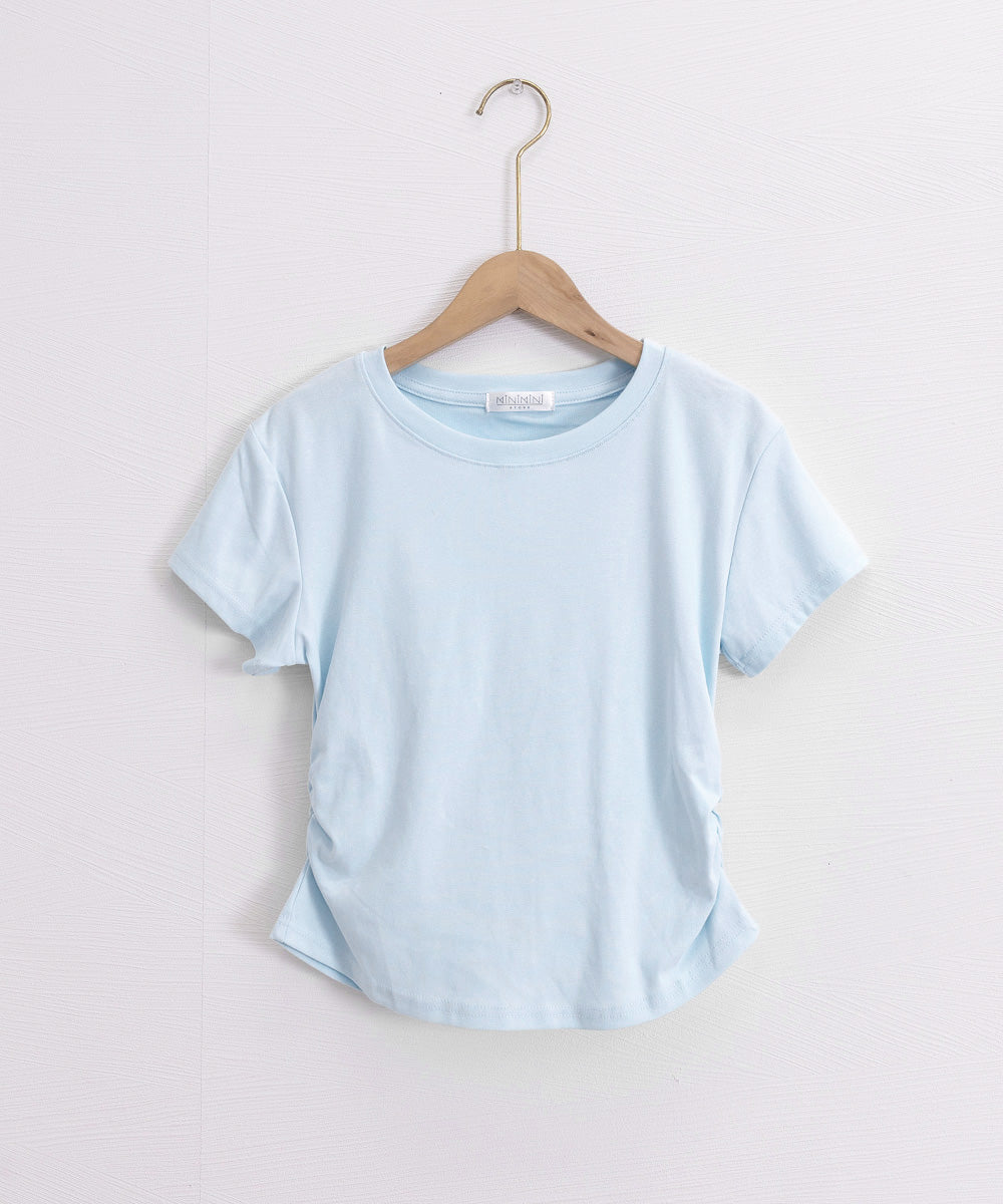 サイドギャザーtシャツ 半袖トップス夏服 詳細画像22