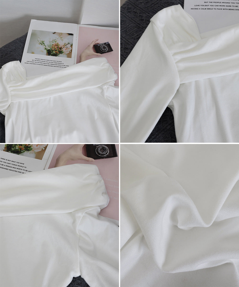 ワンオフショルダーTシャツ肩出しトップス 詳細画像24