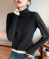 ハイネックトップス レイヤード風 長袖T レディース 重ね着風Tシャツ タートルネックブルオーバー 大人カジュアルカットソー 秋冬 暖かい配色インナートップス防寒 84WANJIA-027