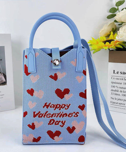 ミニショルダーバッグ 可愛いスマホポーチ アートデザインミニニットトート 全機種対応携帯ポシェット アニマル柄斜め掛けバッグ コンパクト手提げバッグ カラフル軽量 84WYZZ-001