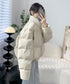 ダウンジャケット エコダウンブルゾン防寒 おしゃれ ショート丈 フェイクダウンコート レディース キルティング冬アウタージャンパー 保温暖かい 中綿ジャケット韓国 84XFYN-001