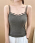 カップ付きキャミソール ダブルストラップ ブラトップ レディース クロスストラップキャミソール 大人可愛い Wスパゲッティショルダー インナートップス 韓国風肌着 84XKM-001