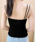 カップ付きキャミソール ダブルストラップ ブラトップ レディース クロスストラップキャミソール 大人可愛い Wスパゲッティショルダー インナートップス 韓国風肌着 84XKM-001
