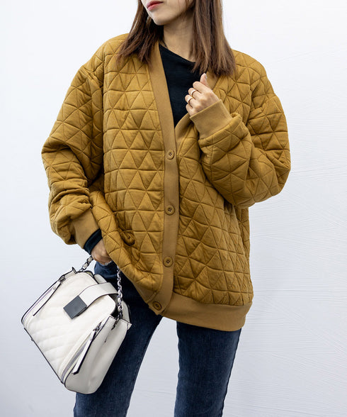 ジャケット 春秋 キルティング ブルゾン 韓国長袖カーディガン レディース ライトアウター 中綿羽織り 軽いスプリングジャケット 柔らかいジャンパー 軽量 着回し 84YGL-003