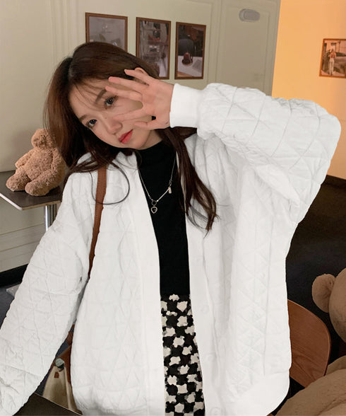 ジャケット 春秋 キルティング ブルゾン 韓国長袖カーディガン レディース ライトアウター 中綿羽織り 軽いスプリングジャケット 柔らかいジャンパー 軽量 着回し 84YGL-003