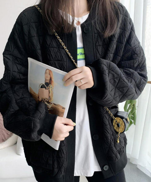 キルティングジャケット レディース 韓国 中綿ブルゾン ベースボールジャケット 羽織もの 防寒ジャンパー ライトアウター ポケット付き ノーカラージャケット着やせ 84YGL-004