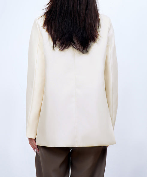 ダブルボタンテーラードジャケットミドル丈 レディースベーシック スーツジャケット オフィスカジュアル ライトアウター 体型カバー入学式卒業式入園式ジャケット 長袖 84YIJIAO-001