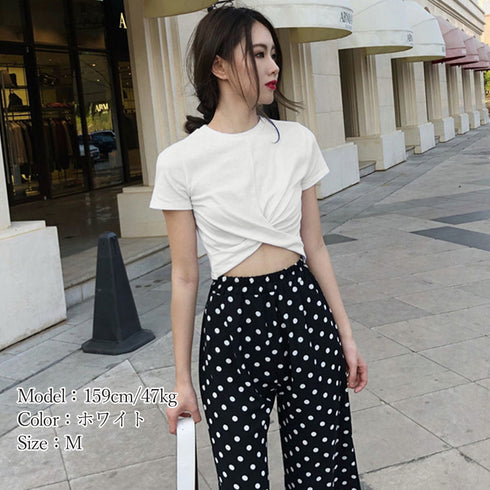 セクシーチビt ショート丈tシャツ 韓国 へそ出しtシャツ 半袖レディース おしゃれ オルチャン ストリート へそ見せ夏服 肌見せトップス 着やせ短い丈カットソー 84YKD-001