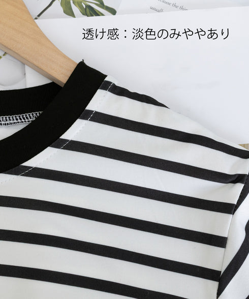 ボーダーtシャツ半袖 レディース 韓国風 涼しいボーダートップス おしゃれ夏服 着やせ ラウンドネックTシャツ 配色プルオーバー 薄手カットソーカジュアルきれいめ 84YOUQI-001