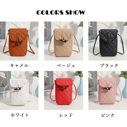 スマホショルダー キルティングバッグ縦型 レディース 可愛い 小さめ ショルダーバッグ 斜めがけ ミニバッグ 韓国ファッション スマホポーチ おしゃれ肩掛けカバン 84ZHAOK-003