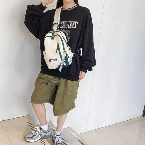 ボディバッグ 男女兼用 ウエストポーチ レディース おしゃれ ワンショルダーバッグ 斜めがけ バイカラー カジュアル 通勤通学鞄 ストリートスタイルバッグ 韓国 84ZHIB-007