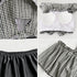 水着レディース ビキニスカート3点セット ショートパンツ ギンガムチェックトップス ハイウエストスカート 水着セット 露出控えめ スイムウェア体型カバー おしゃれ 84ZHONG-001