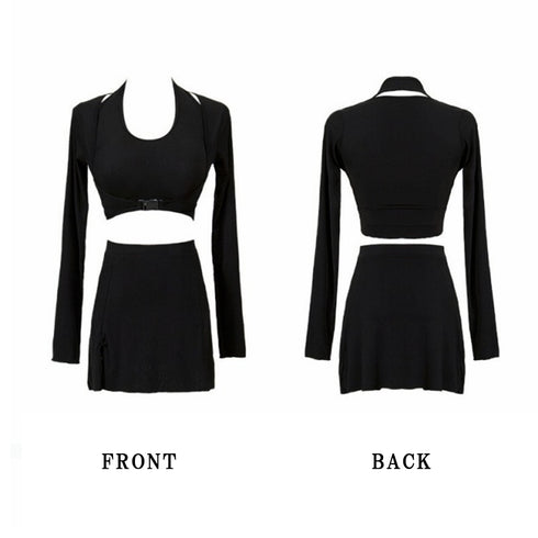 フィットネス水着3点セット レディース夏 スポーツ水着セット スイムウェアセパレート 長袖ラッシュガード ハイウエスト水着日焼け防止 プール遊び 韓国風 水陸両用 84ZHONG-004